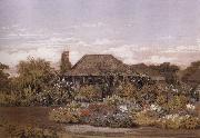 Edward La Trobe Bateman The homestead,Cape Schanck oil painting
